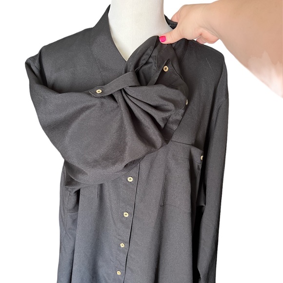 Calvin Klein black button up blouse size 3X - Picture 3 of 6